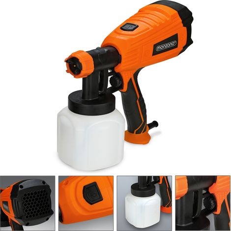 Monzana elektrisches Farbsprühsystem 800ml/min Behälter 500 W 3 Sprühmuster Farbsprühpistole Spritzpistole