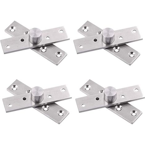 Cerniere per porte pivotanti a scomparsa a 360 gradi, 4 pezzi, cerniere per porte in legno superiori e inferiori in acciaio inossidabile ispessito per mobili (1/4)