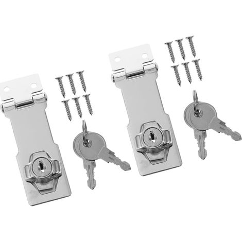 Lot de 2 verrous de porte antivol en métal pour porte d (1/5)