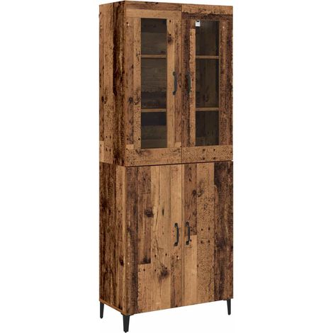 Alacena 2 pcs Madera vieja 69.5 x 34 x 180 cm