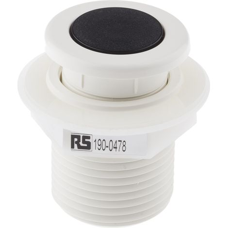 Interrupteur pneumatique RS PRO A soufflets Noir, Diam: 50mm, L.42.5mm ( Prix pour 1 ) (1/2)