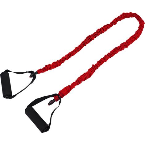 Corde de traction fendue pour fitness, ceinture élastique anti-casse pour entraînement de puissance en intérieur, yoga, bandes de résistance (rouge (15 lb)) (1/5)