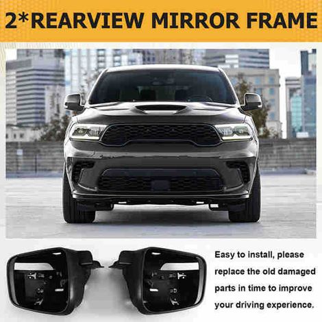 1 Paar Rückspiegelrahmen mit Löchern für Bodenleuchten für Jeep Grand Cherokee WK und Dodge Durango (Baujahre 2011–2022) (1/4)