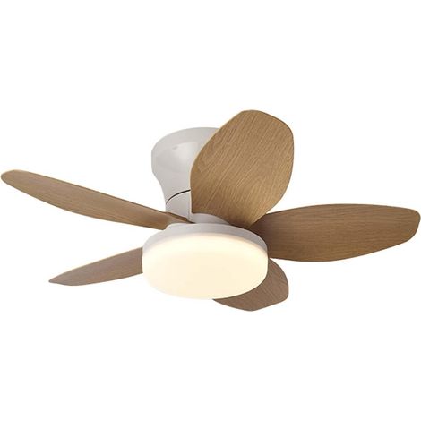Dimmable Ventilateur Plafond Avec Lumiere Et Telecommande, Réversible 6 Vitesses Plafonnier Ventilateur De Plafond Moderne Silencieux Lampe Ventilateur Plafond Chambre, Bois blanc (1/5)