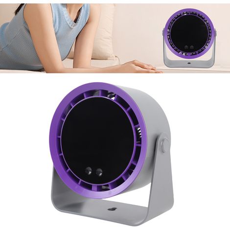 Ventilador de escritorio turbo recargable, 2400 mAh, 100 niveles de velocidad, pantalla LCD, circulador de aire portátil, montaje en pared/mesa, carcasa de ABS negra. (1/5)