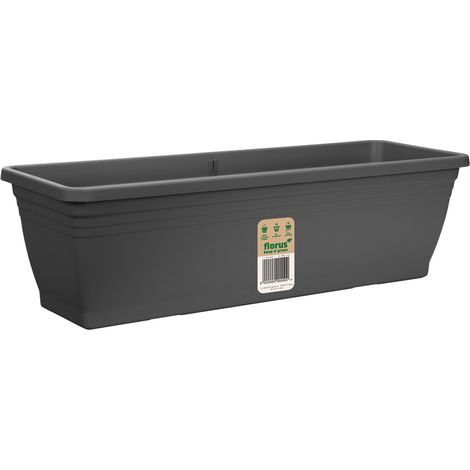 Florus Mediterran Campana Balconnière 40 - Gris - L 39 x B 19.5 x H 0 cm - Balcon - 100% recyclé