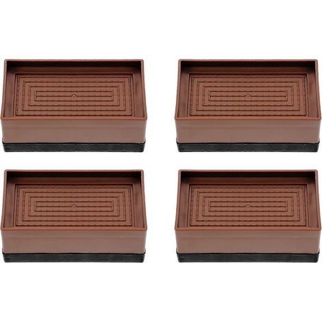 Ensemble de 4 rehausseurs de pieds réglables pour meubles, accessoires de bureau, pieds de machine à laver, pieds de meubles en caoutchouc (1/5)
