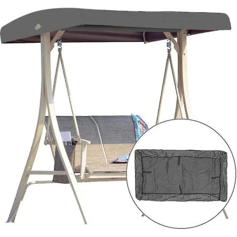 Toit de rechange pour balancelle de jardin universelle, 2-3 places, gris (1/5)