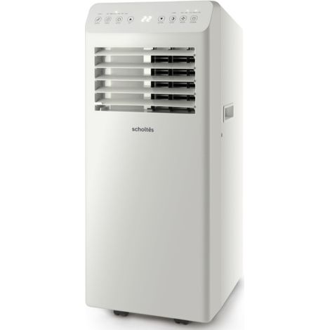 Climatiseur mobile silencieux 3200W pour 25-30m2 – 3 modes – Déshumidification 36L/J – Télécommande – SCLIM11000E – Scholtes (1/4)