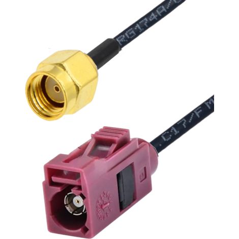 Cable pigtail Fakra con conector D / enchufe SMA-RP RG174 de 5 m