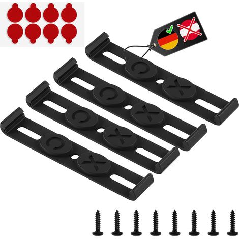 Lot de 4 Supports de Plaque D'immatriculation sans Cadre, en Acier Inoxydable, Invisibles et Homologués, sans Vibrations. Convient aux Plaques D'immatriculation de 110 Mm de Large (1/5)