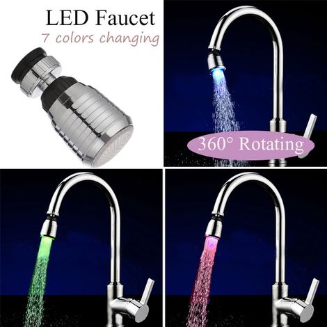 Grifo LED multicolor con sensor de temperatura y luz RGB de repuesto, accesorios para baño y cocina