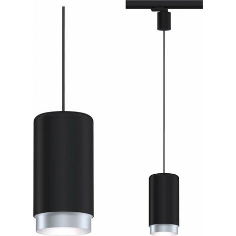 Paulmann ProRail3 Corus Sospensione Luce Nera 40 cm