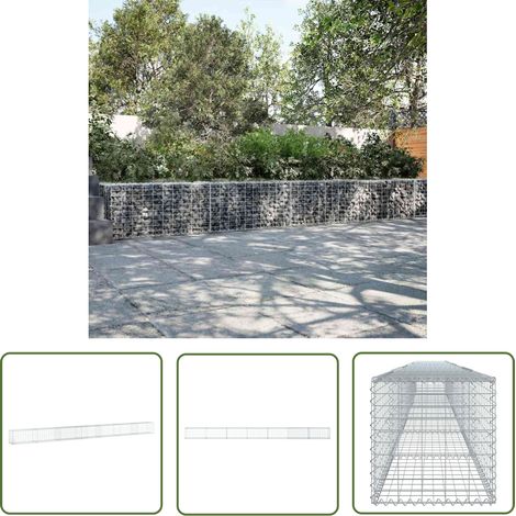 vidaXL Panier gabion avec couvercle 700x50x50 cm fer galvanisé (1/5)