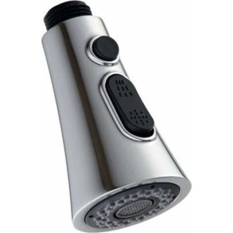 Cuisine robinets Pommeau Douchette de tête de rechange pour mitigeur, douchette douche Pommeau de douche 2 jets chromé robinet de cuisine évier robinet (1/5)