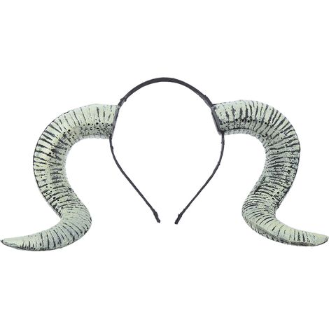 Diadème cornes antiques argentées, accessoire cheveux Halloween déguisement exquis, fête costume amusant (anneau unique) (1/5)
