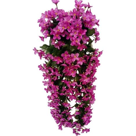 Bouquet artificiel de glycine fuchsia à 4 pétales – Décoration élégante pour mariage – Environ 80 cm de long, 26 cm de large – Matériau tissu et plastique (1/5)