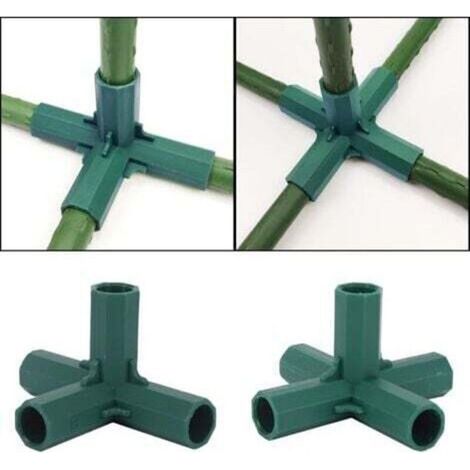 Set di 15 connettori angolari per telai di serre, asta elicoidale da 16 mm, 4 tipi di supporto stabile e robusto per serre (1/3)