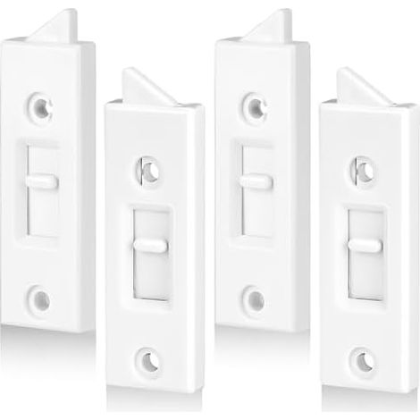 Verrou de fenêtre 76 x 26 mm, verrou d'inclinaison de fenêtre, pièces de rechange, plastique, à ressort, accessoires de fenêtre, pince (1/5)