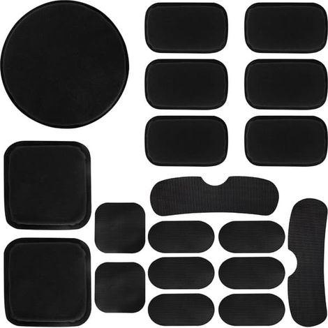 LYERCW - Coussinets de mousse universels pour casque - Kit de coussinets de rechange en mousse pour casque - Accessoires pour casque - Installation et retrait faciles - Noir (1/5)