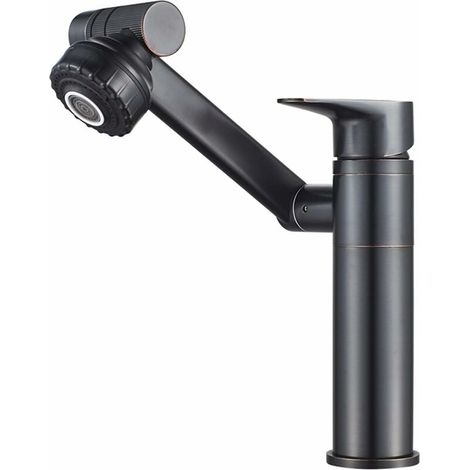 Moderne Rotatif À 360 Degrés Robinet Monotrou Multifonctionnel Robinet d'eau Chaude et Froide Robinet De Bassin Robinet D'évier De Cuisine Robinet pour Lavabo De Salle De Bains (1/4)