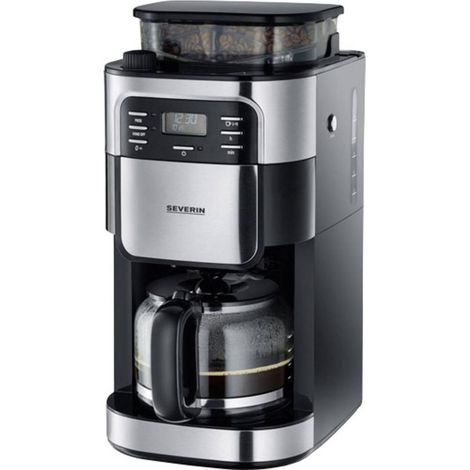 Severin KA 4810 Macchina da caffe' Automatica Manuale Capacita' 1 4 L con Macinacaffe' Integrato Display LCD 1000 W colore Nero Acciaio inox