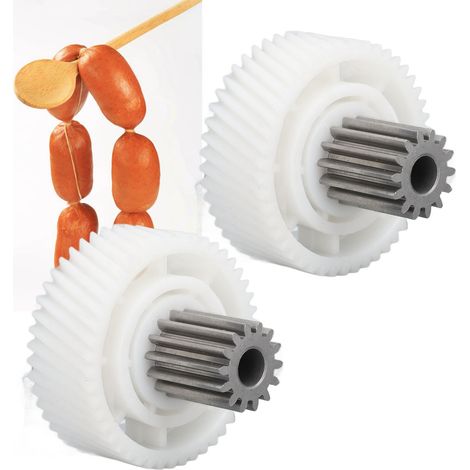 Pièce pour machine à saucisse et à viande - Gear 2 PCS Plastic et Stainless Steel pour grinder control precise avec dimensions 5 x 4.5 x 2cm (1/5)