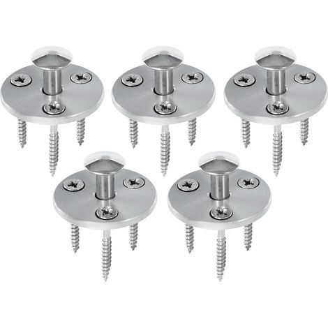 Piton Douille Rétractable + 3 Vis  pour Fixation bâche Couverture de Piscine sur Plage Bois  Alu/INOX  Lot de 5 pièces (1/4)