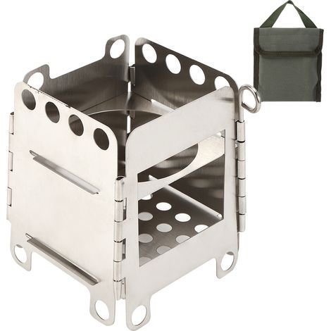 Tragbarer, faltbarer Holzofen aus Edelstahl für Camping, Grillen und Picknicks im Freien (1/5)
