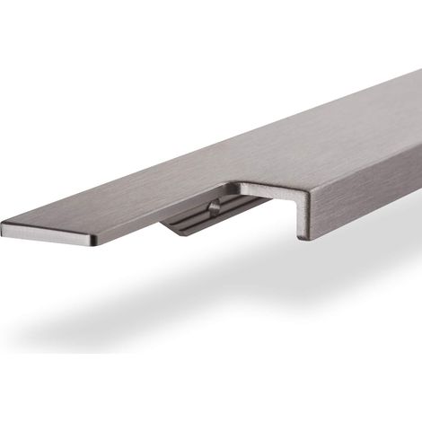 Griffleiste SLIM 695 mm Edelstahloptik gebürstet ZUM EINFRÄSEN (Harpunenstegmontage)