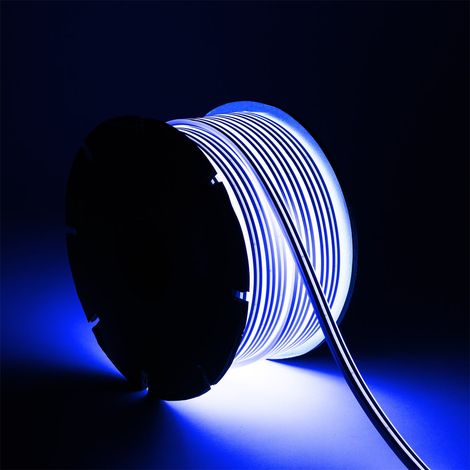 Ruban LED Néon 24V BOBINE 50m 8W/m FreeCut IP65 N-FLEX6 Bleu (1/5)