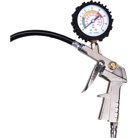 Tire Pressure Gauge with Inflation/Deflation Function – Accurate, Compressor Compatible, Stainless Steel (1/4)
