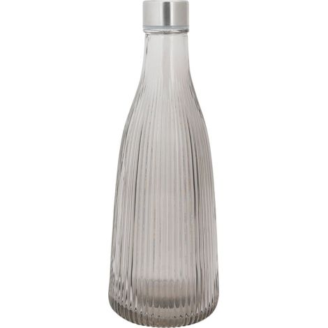 Lot 6 Bouteilles Atla 1l Gris Fumé Design élégant Et Pratique Pour La Table - Cosy & Trendy