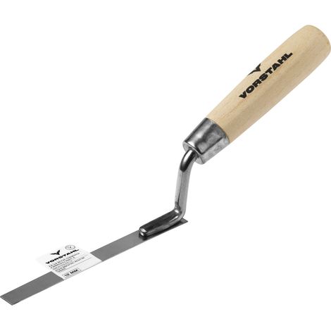 Truelle à stuc pour joints de coulis, manche en bois et acier inoxydable, 8 mm (1/3)
