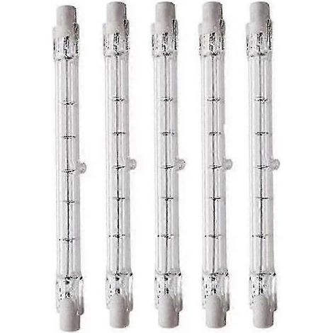 Ampoules halogènes linéaires 1000 W R7s (lot de 5) pour éclairage de sécurité extérieur. (1/5)