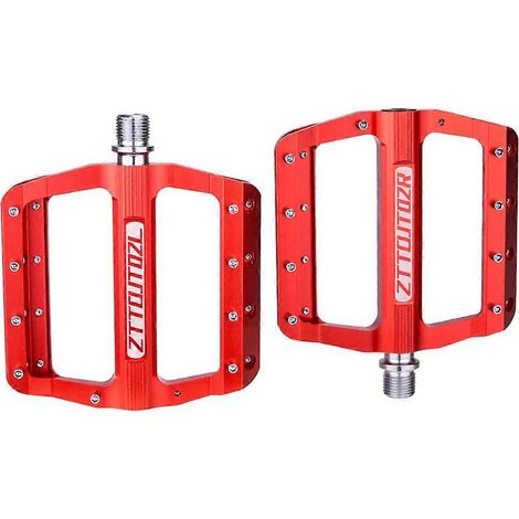 Lot de 2 pédales de VTT JT02, roulements en alliage CNC, antidérapantes, robustes, avec picots antidérapants. Pièces de réparation pour vélo. (1/5)