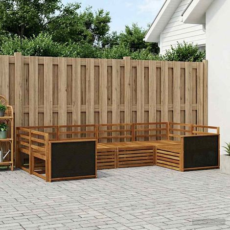 vidaXL Outdoor Sofa Set 6 pcs Natural Solid Acacia Wood (1/5)