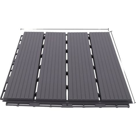 Baldosas para terraza, resistentes al agua, diseño entrelazado, color gris Westminster. (1/2)