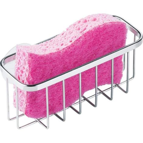 Schwammhalter aus Edelstahl mit Saugnapf, Spülbeckenablage, Küchenorganizer für Schwämme und Bürsten (1/5)