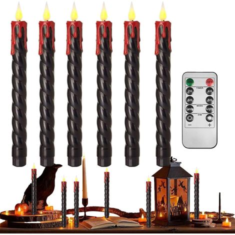 Batteriebetriebene Halloween-Kerzen, dimmbar, künstliche, gruselige Tischdekoration Gruselige, batteriebetriebene Teelichter für Spukhäuser (1/5)