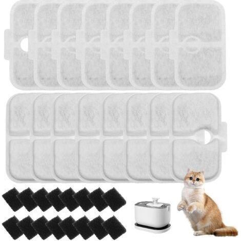 BARKBUSTERS  32 Pièces Filtre de Fontaine à Eau pour Chat Emballé pour Fontaine à Eau pour Chat PLWF105/PLWF115/PLWF005,16 Cartouches Filtrantes et 16 Eponges en Mousse (1/5)