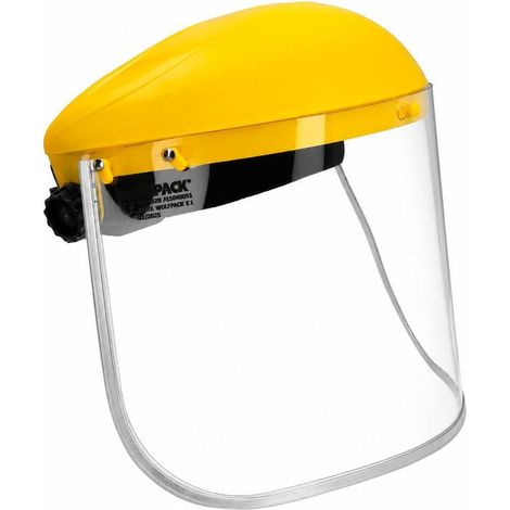 WOLFPACK LINEA PROFESIONAL protector facial policarbonato transparente con arnes (1/5)