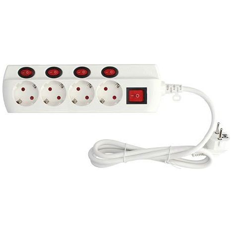 Base multiple 4T avec multi-interrupteur (3x1,5mm) 1,5M (1/2)