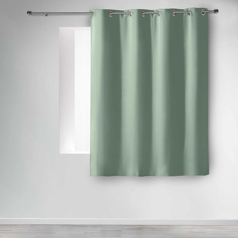 1 Rideau à Oeillets Occultant, Polyester Uni, Finition 8 Oeillets, Pour Salon Chambre (1/4)