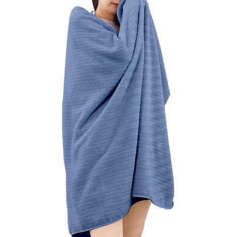 Drap de bain pour salle de bain, douche, piscine, chambre étudiante, doux et absorbant, 70 x 140 cm
