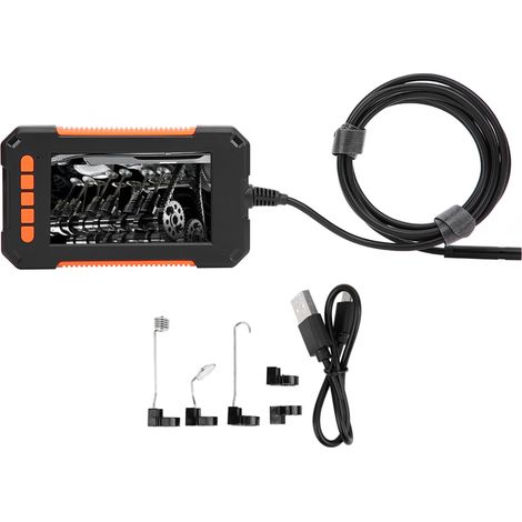 P40 Endoscope industriel HD 2m IP67, écran 4.3 pouces orange pour inspection automobile et canalisations (1/5)