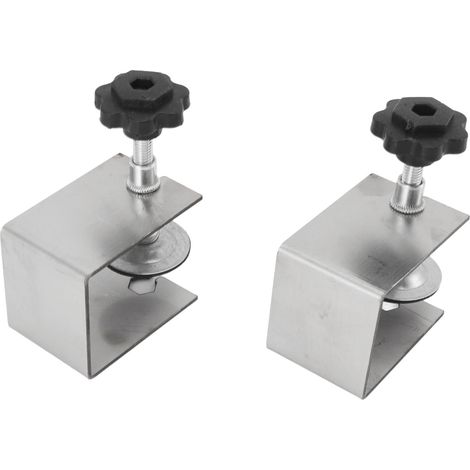 Lot de 2 pinces de fixation pour façade de tiroir - Réglage facile - Clips de montage professionnels pour le travail du bois (1/5)