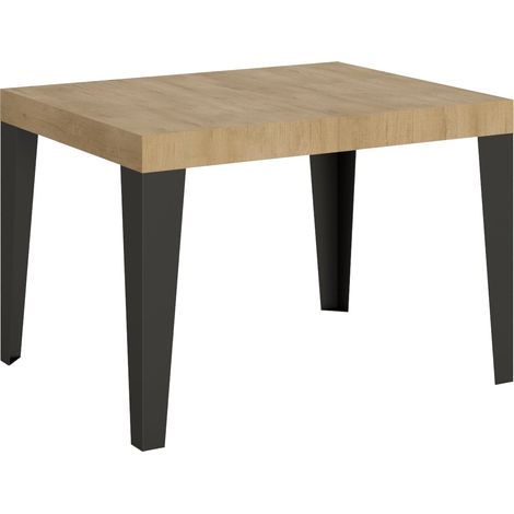 Tavolo Allungabile 120-204x80x77 cm Flame Quercia Natura e Antracite (1/3)