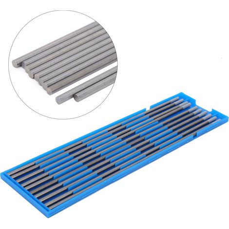 10 Électrodes TIG en tungstène cérité, pointe grise WC20, baguettes soudage argon, 3x175mm, lot de 10 pièces (1/5)
