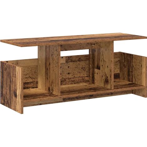 Mueble TV rectangular moderno almacenamiento eficaz 102 x 35 x 45 cm de madera noble antigua 020054713 (1/5)